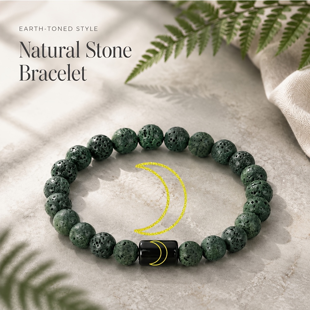 Bohemian Celestial Crescent Moon Beaded Bracelet